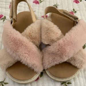 Zara fur sandals